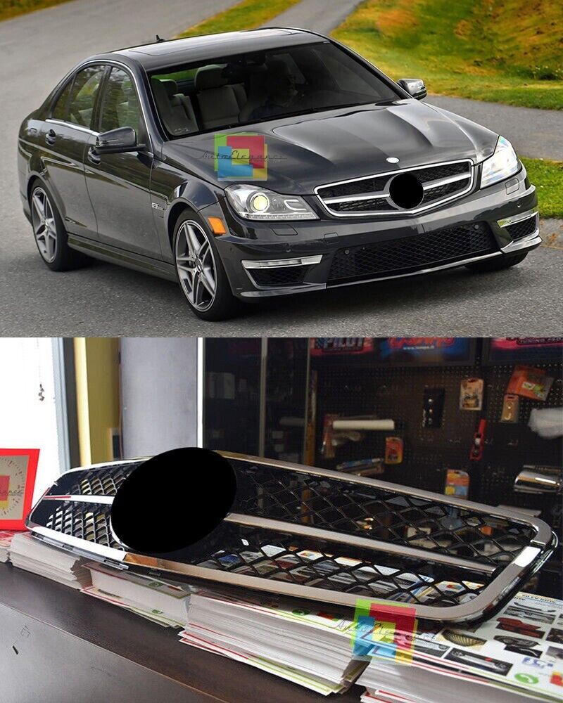 FRONTGRILL MERCEDES C W204 S204 C204 2007&ndash;2014 C63 AMG GRILL &ndash; CHROM