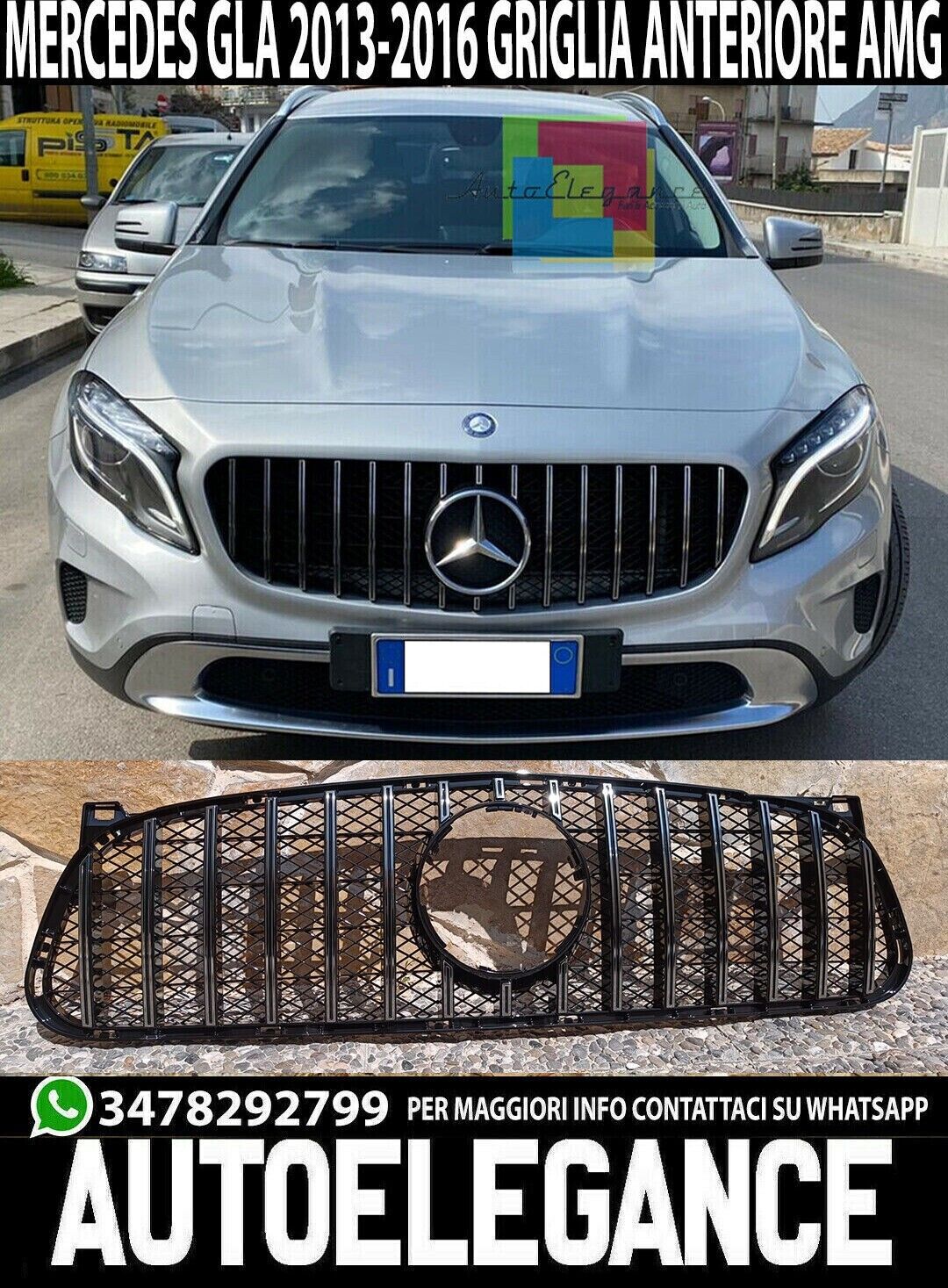 FRONTGRILL MERCEDES GLA 2013 BIS 2016 AMG SATIN PANAMERICAN.