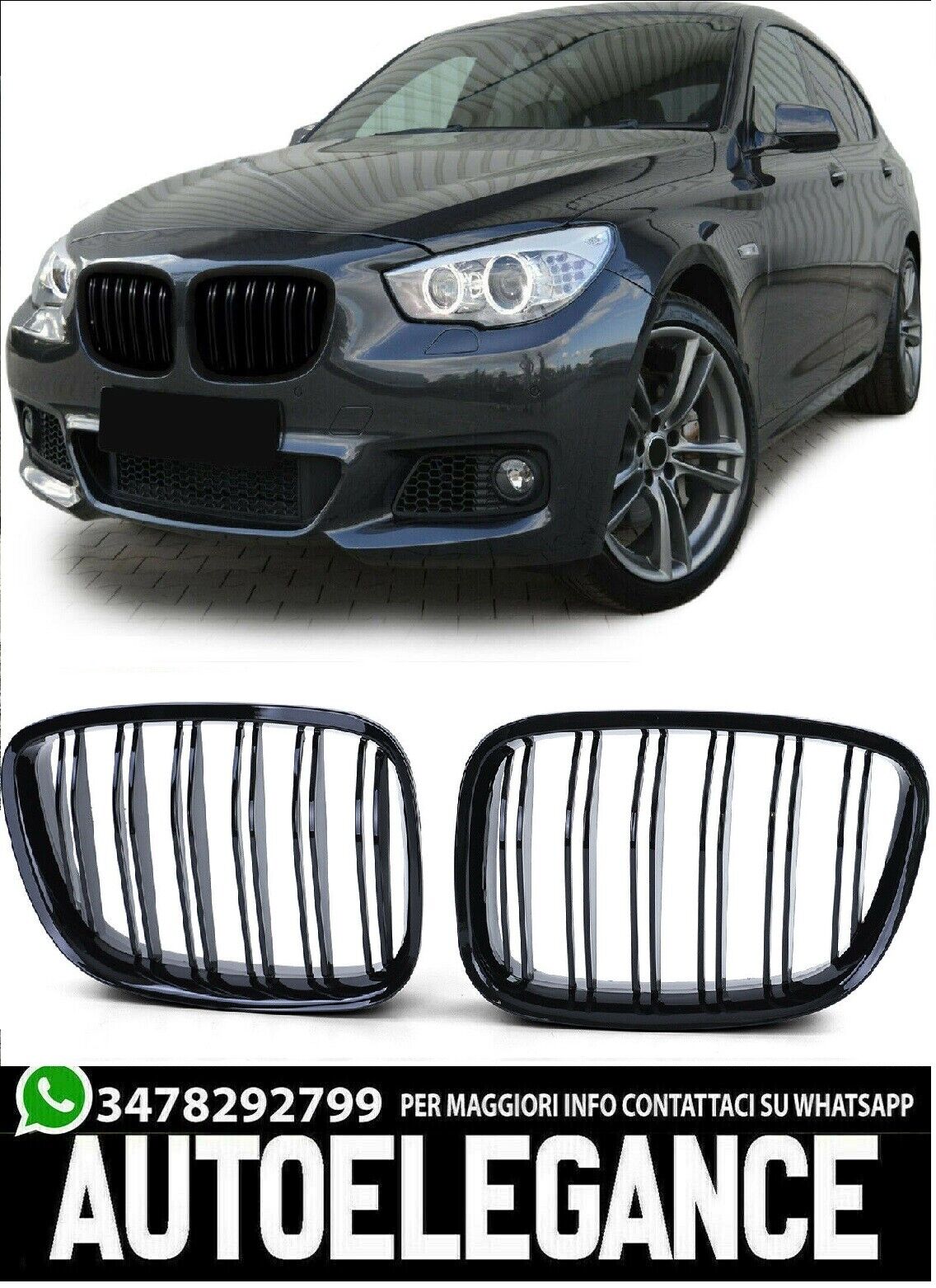 Sport Radiatore Grille Double Bridge Performance Shine adatto per BMW Serie 5 GT