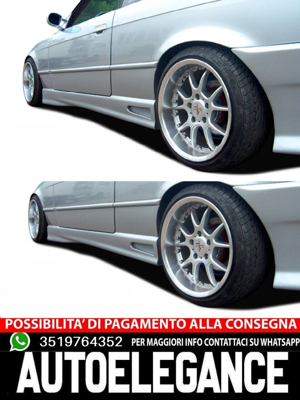 Minigonne laterali per BMW Serie 3 E46 / Opel Omega B