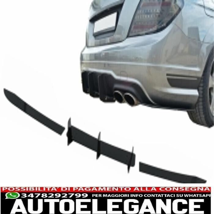diffusore estensione paraurti posteriore adatto per mercedes classe c w204 c204
