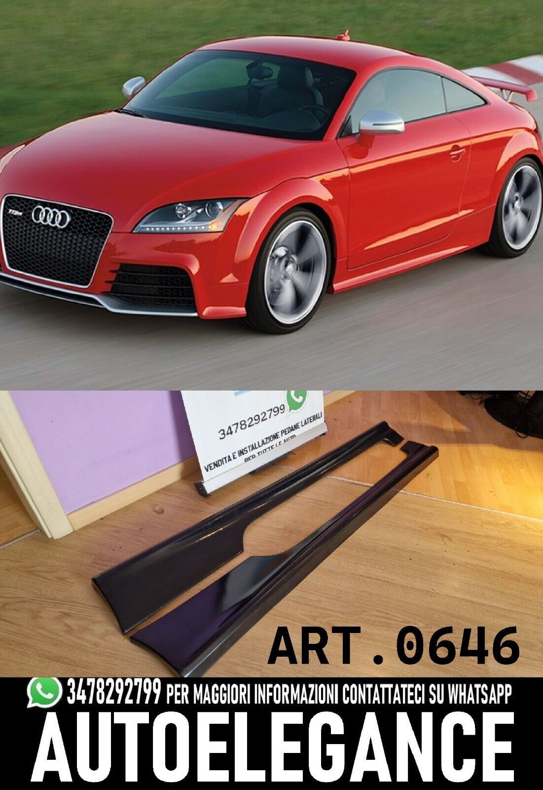 Schweller Geeignet f&uuml;r Audi Tt 8J 2009-2014 Look Rs Rau