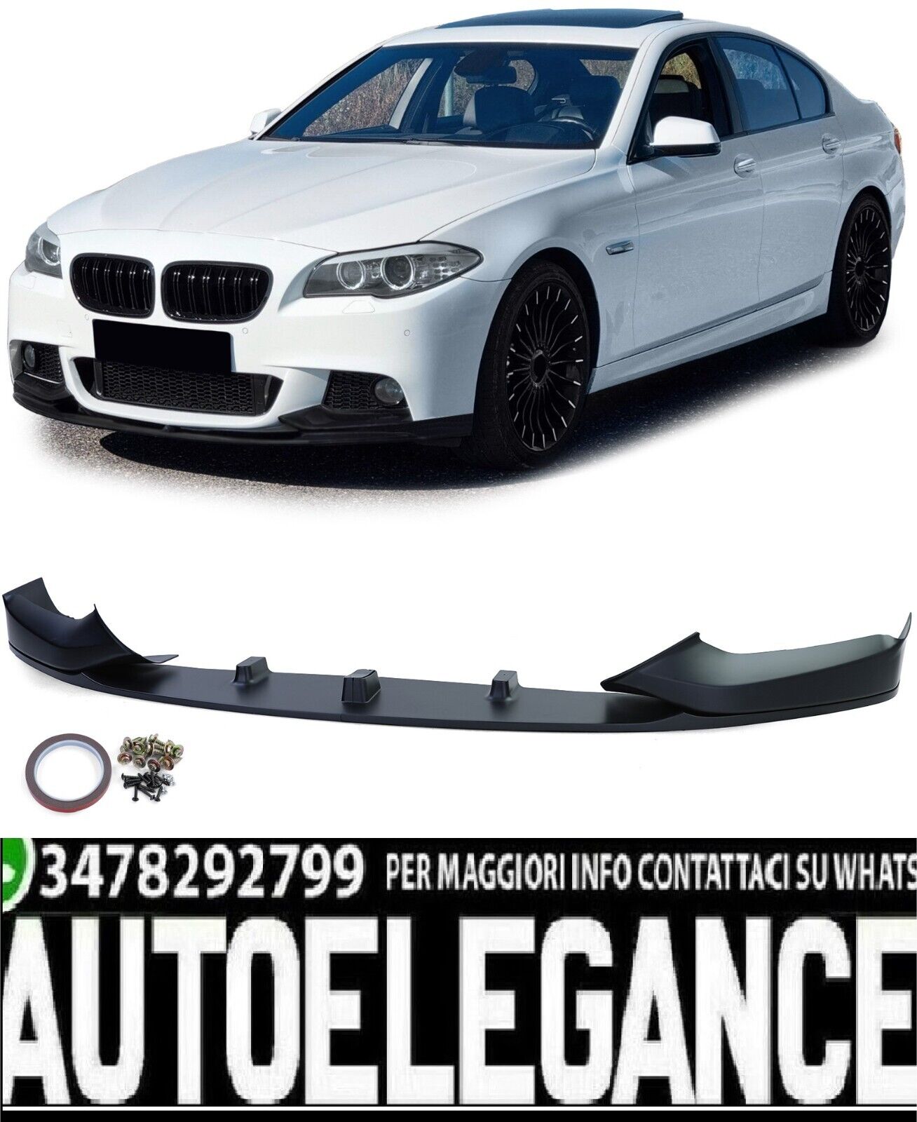 Frontspoiler Lip Performance Matt Geeignet f&uuml;r BMW Serie 5 G30 G31 16-20