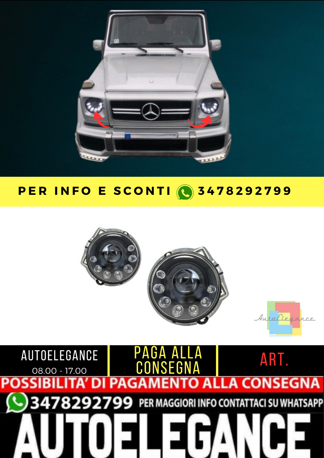 Fari anteriori a LED adatti per Mercedes Classe G W463