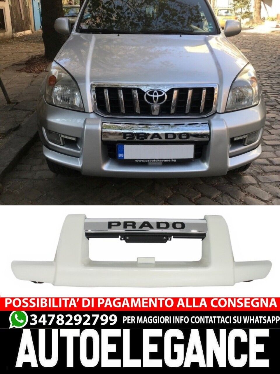 Protezione paraurti anteriore Add-On adatto per Toyota Land Cruiser FJ120 03-08