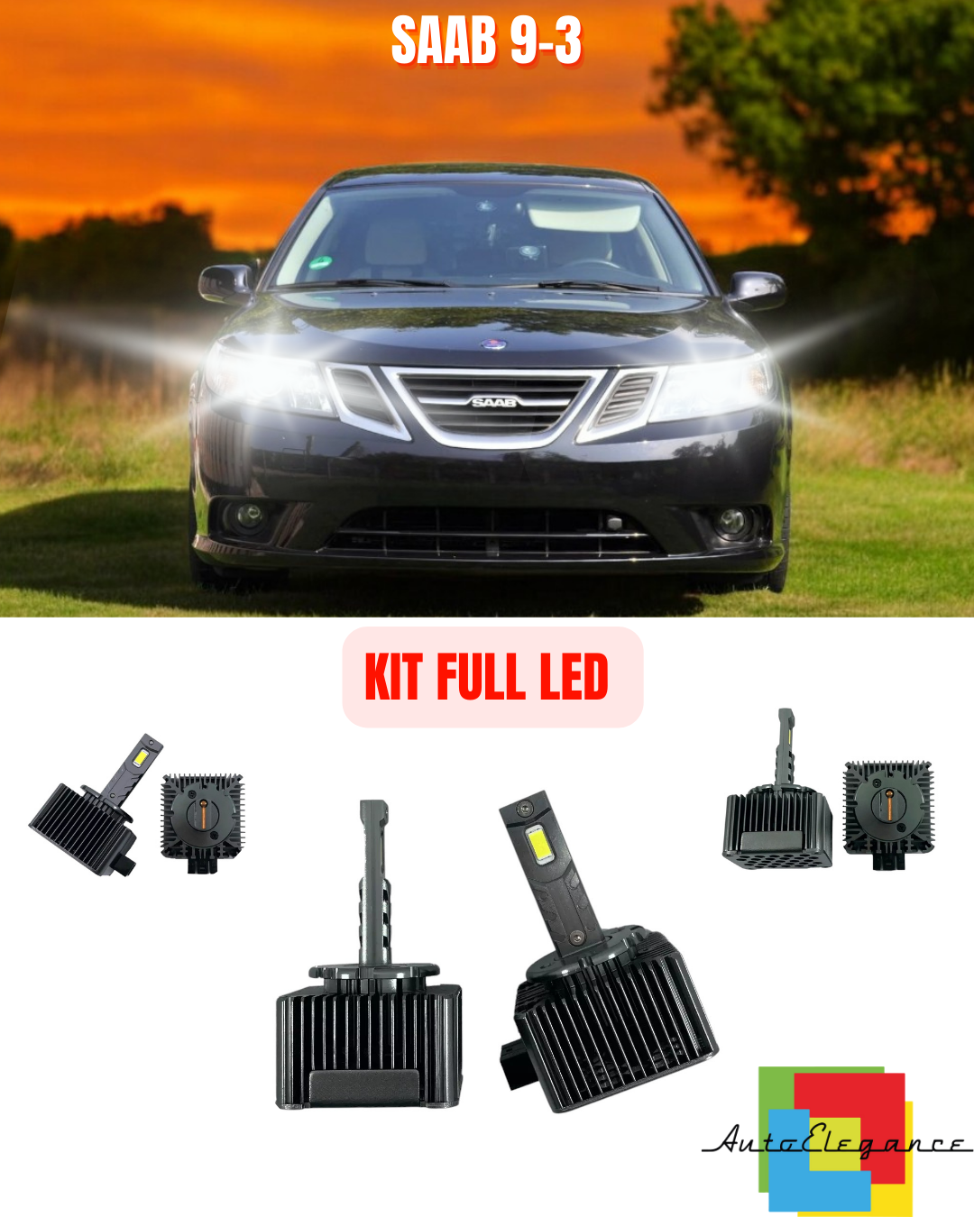 ?Kit Led Lámparas Anabajantes D1S Led 6000K Adecuado Para Saab 9-3 ?