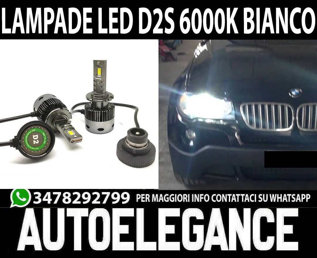 Paire Lampes D2S LED 6000K Blanc Pour BMW X3 E83 12000LM Canbus