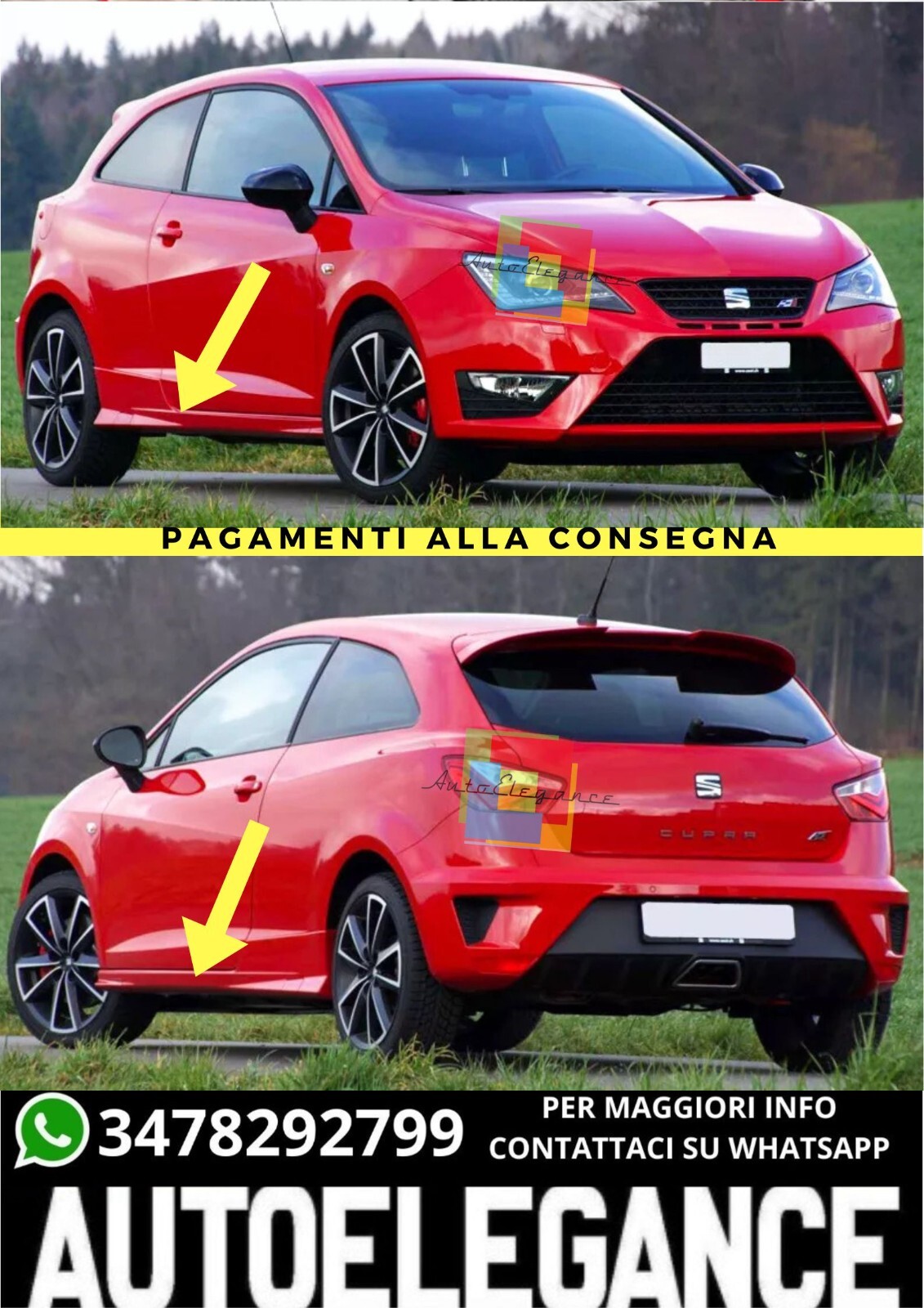 Schweller Passend F&uuml;r Seat Ibiza 6J Sc 3 T&uuml;ren (2008-2016 )