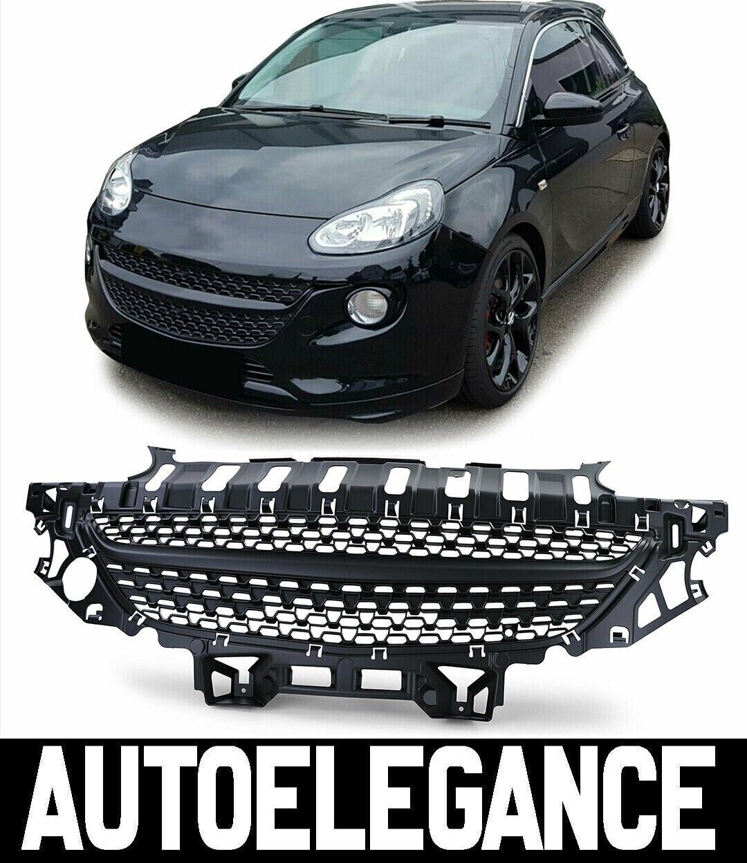 CALANDRE AVANT OPEL ADAM 2012+ CALANDRE LOOK NID D'ABEILLE NOIR SANS LOGO