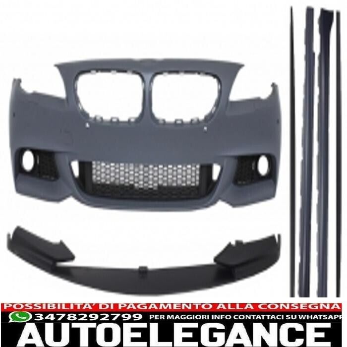 paraurti anteriore adatto per bmw f10 f11 serie 5 (2011-2017) con labbro di este