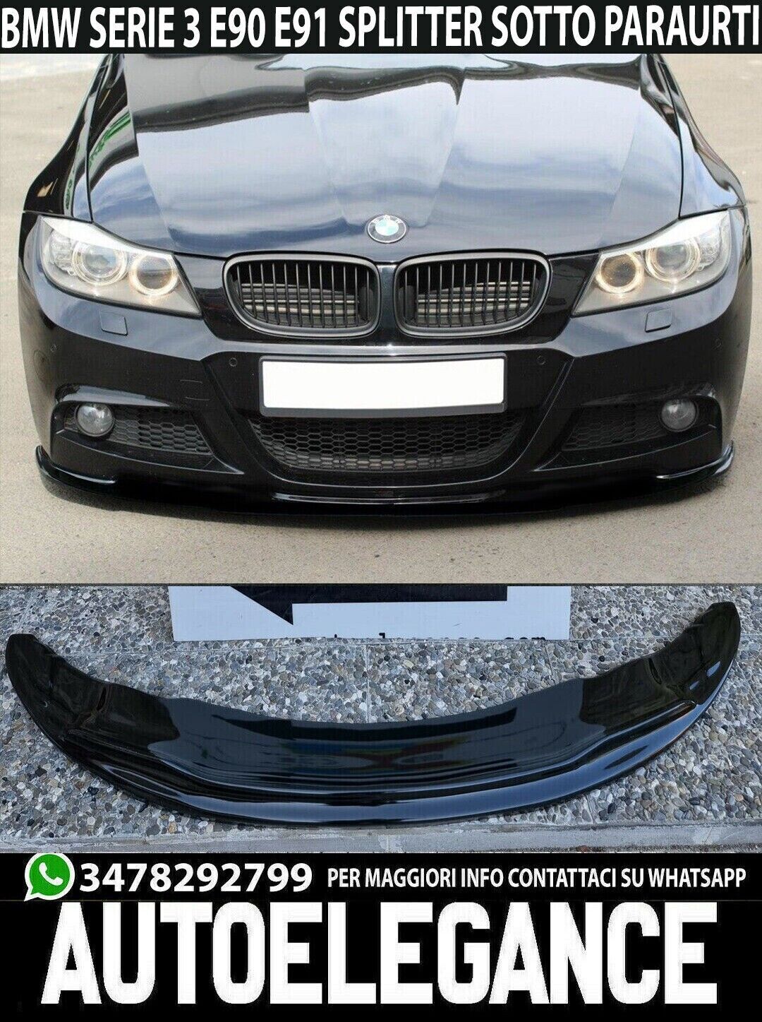 BAJO PARACHOQUES PARA BMW SERIE 3 E90 E91 SPOILER DELANTERO M SPORT SPLITTER ABS