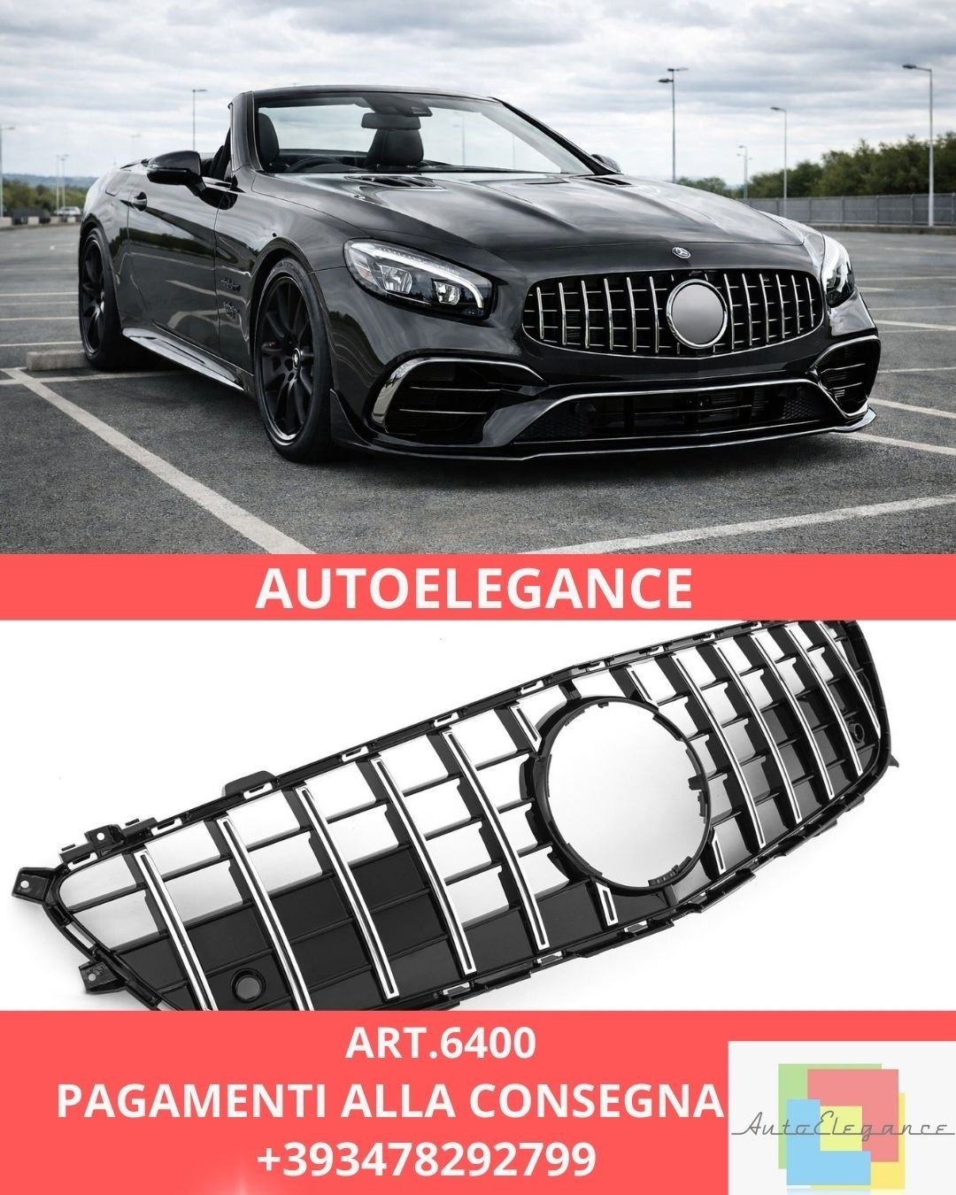 ART.6400 Calandre PANAMERICAN GT compatible avec Mercedes Classe SL R231