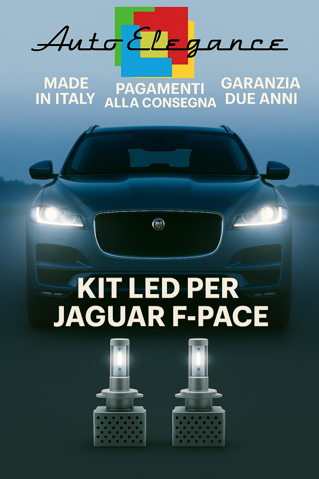 KIT LED D3S 6000K BIANCO CANBUS Anabbaglianti per Jaguar F-Pace