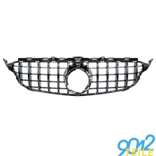 Pour Mercedes Gt Look Grille W205 S205 2019 Mof Appareil Photo Poli Noir Rad