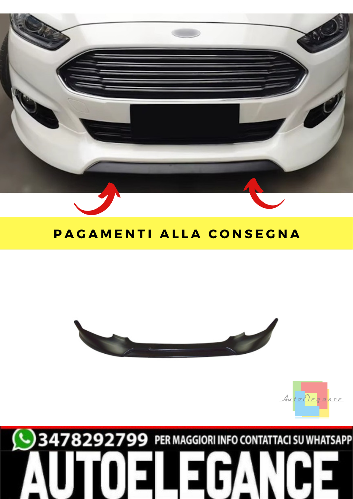 SPOILER Adapt&eacute; Pour Ford Mondeo MK5 Berline Combi Liftback 2014-2018