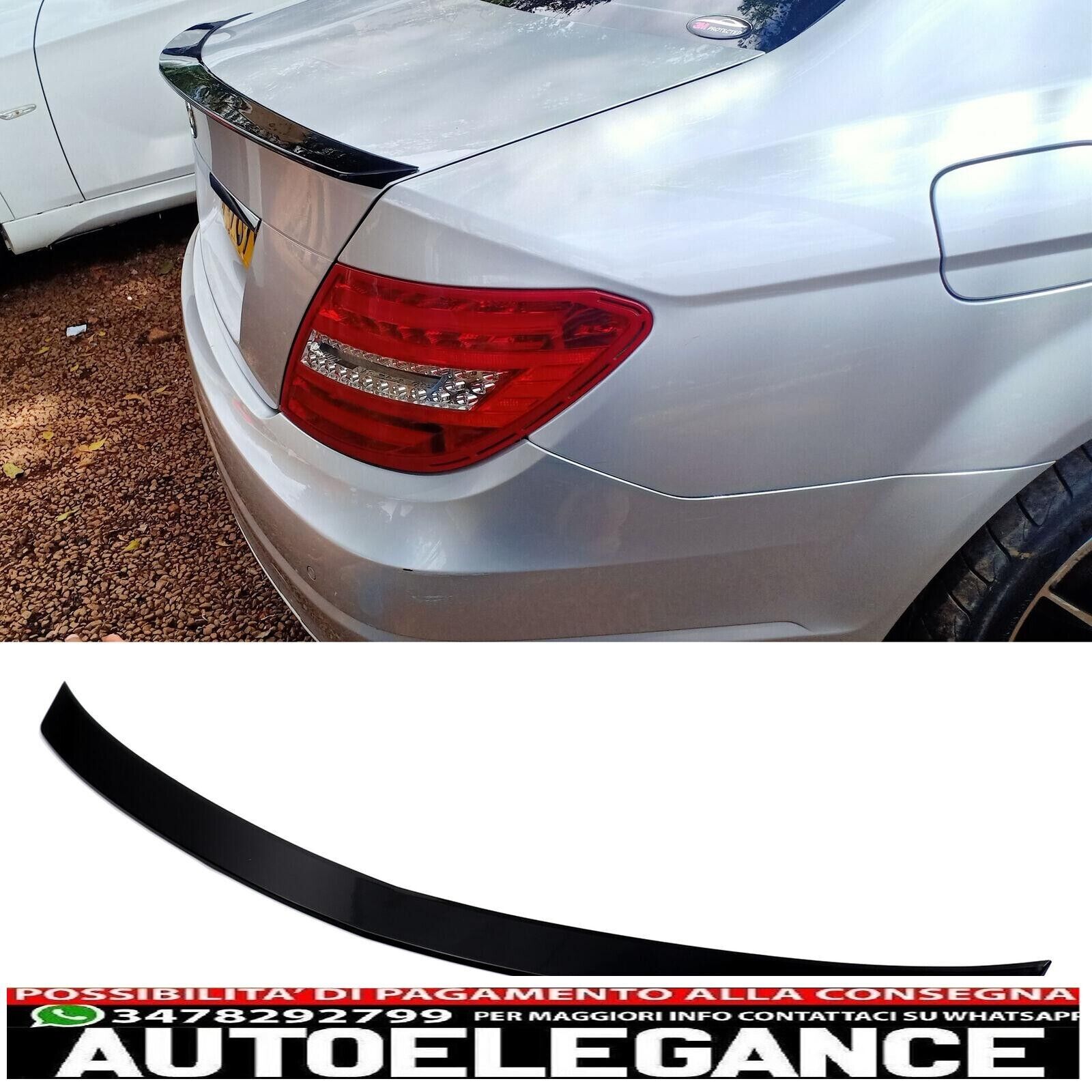 Heckspoiler f&uuml;r Limousine Classe C w204 Spoiler Lack Schwarz Gl&auml;nzend Alet