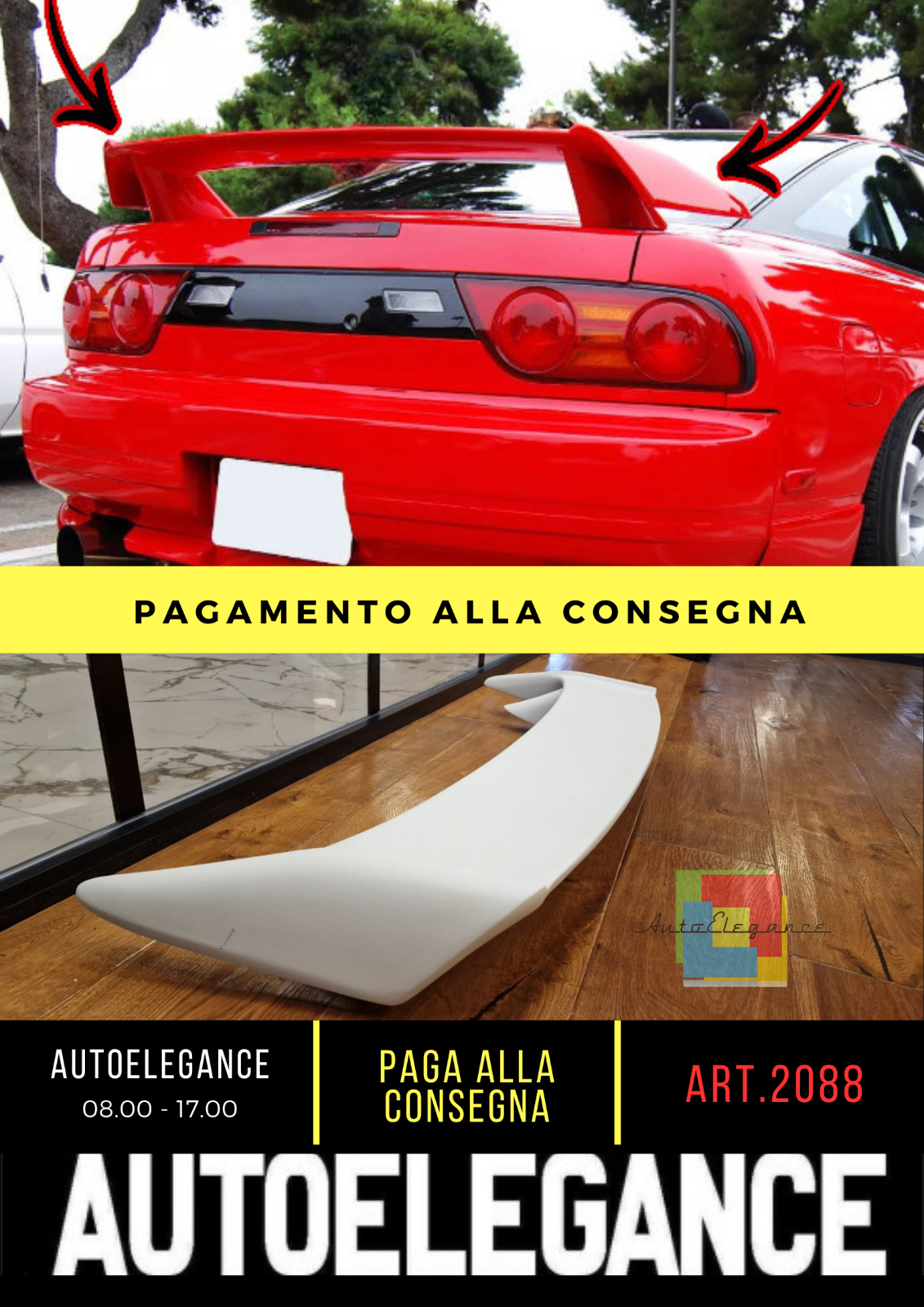 ?2088 SPOILER ADATTO PER NISSAN S13 180SX 200SX 240SX GREZZO?
