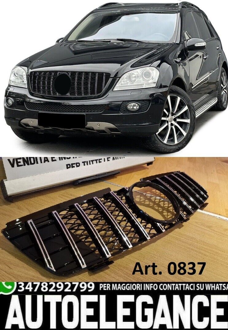 PANAMERICANA AMG Griglia Nero Cromato adatto per Mercedes Classe M ML W164 05-08