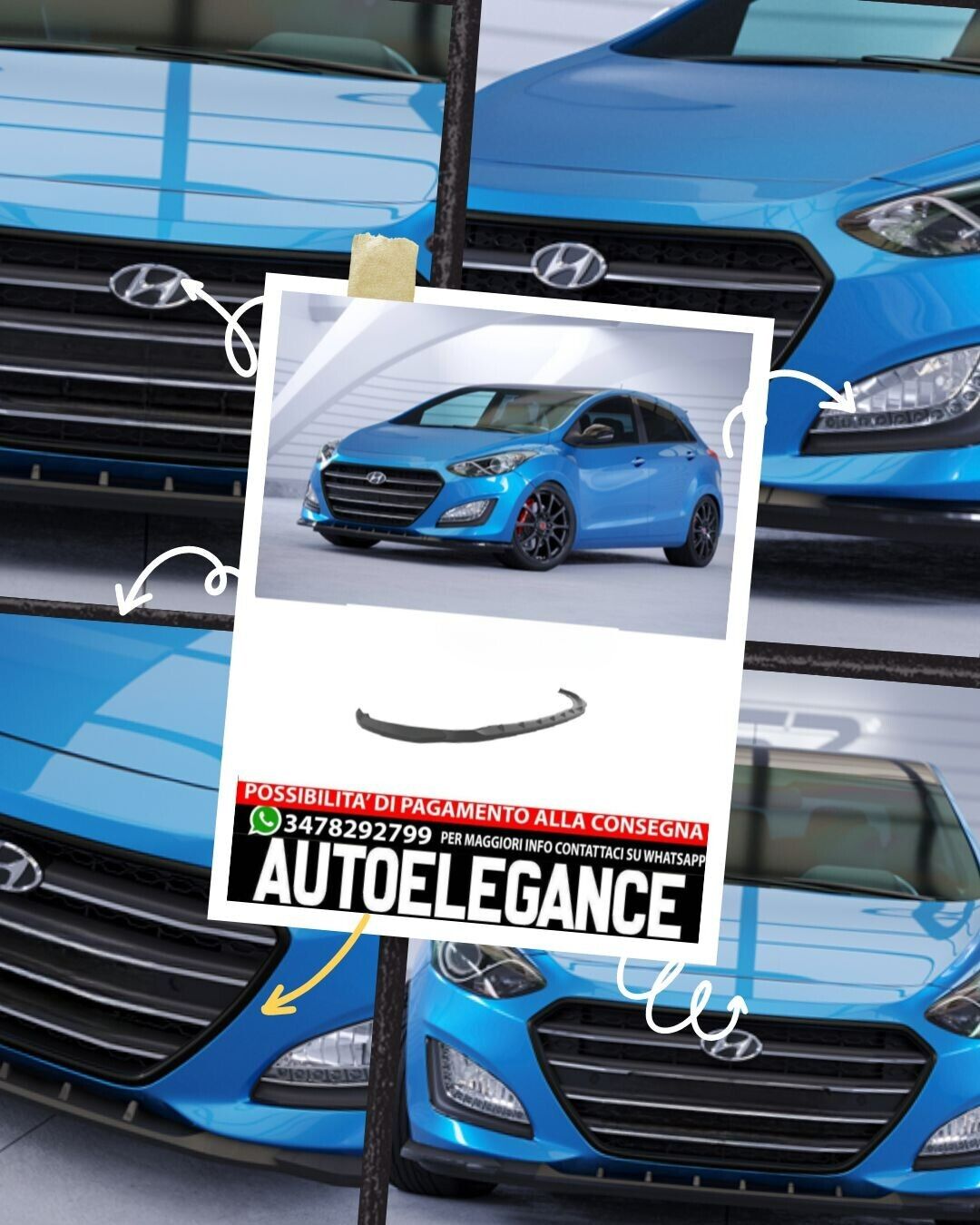 SPOILER adatto per Hyundai I30 (GD)