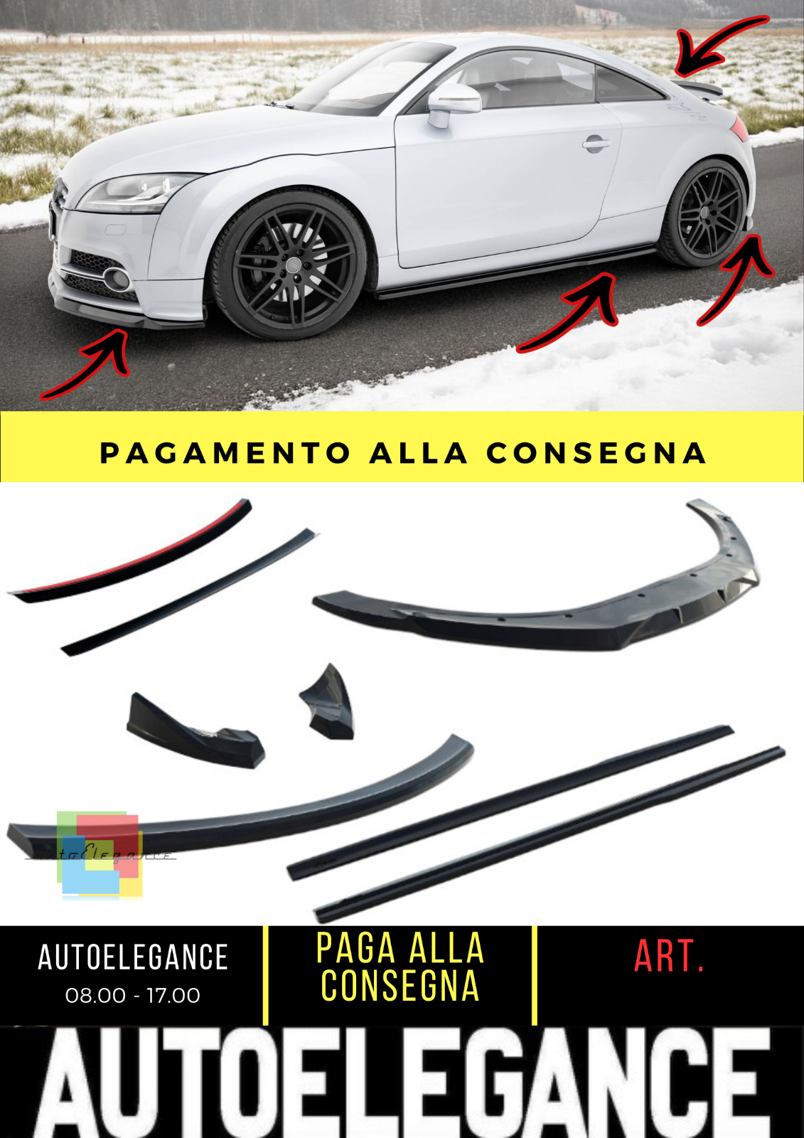 Badykit adatto per Audi TT S-Line 8J Facelift