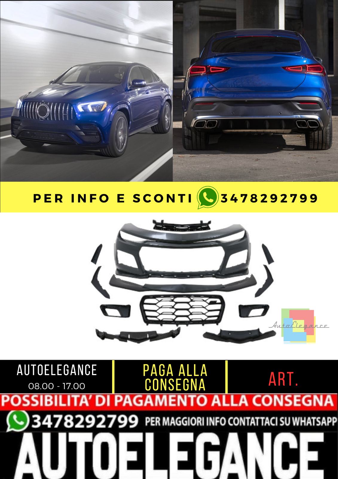 💥BODYKIT ADATTO PER Mercedes GLE C167 Coupe Sport Line (2019-Up) Design GLE 6💥