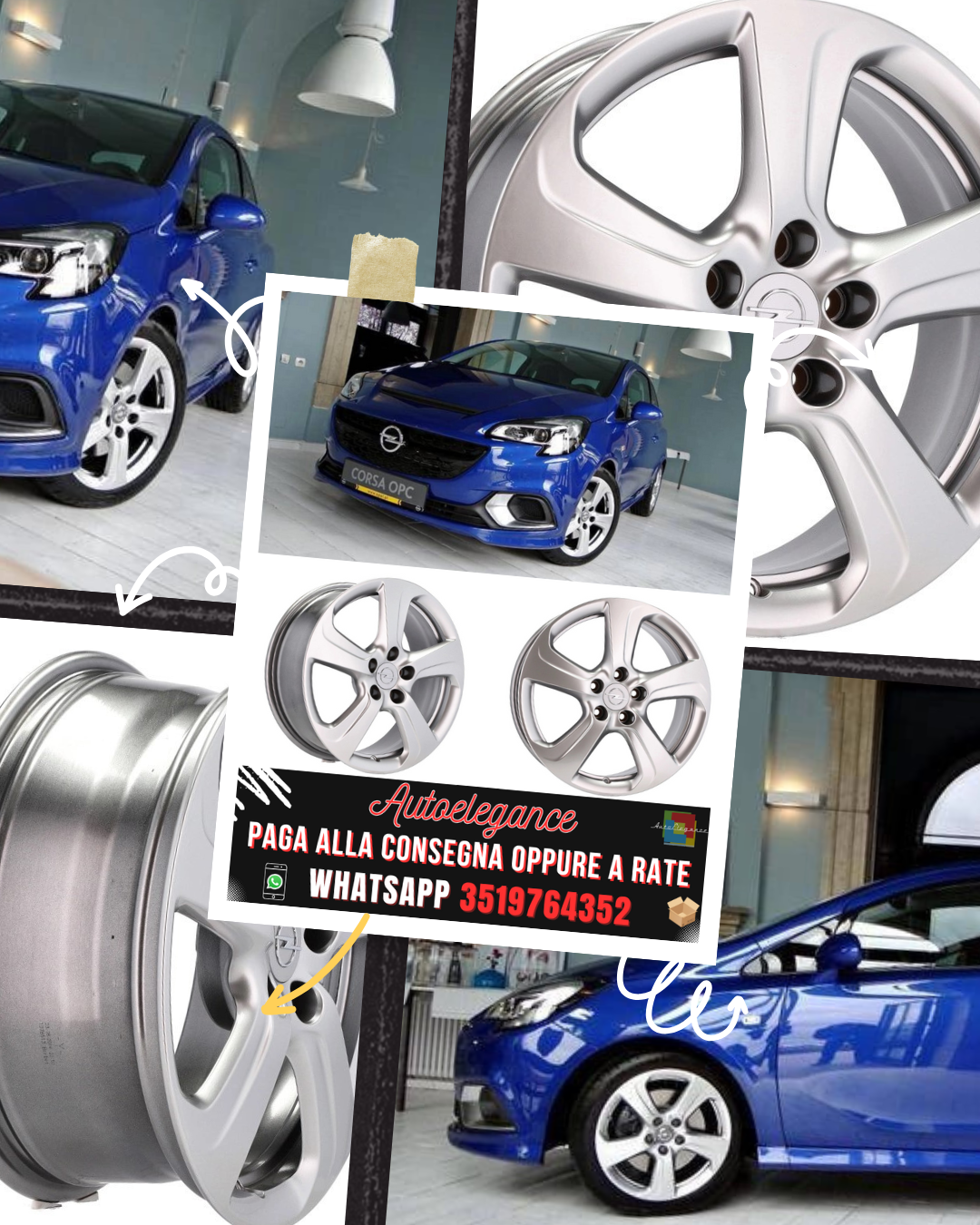 CERCHI CERCHIO IN LEGA 17" Adatto per ALFA ROMEO CADILLAC CHEVROLET FIAT JEEP