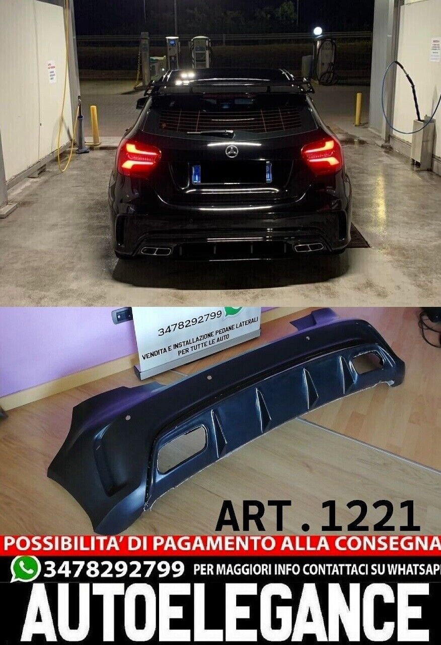 Parachoques Trasero Para Mercedes Clase A W176 AMG A45 + Difusor