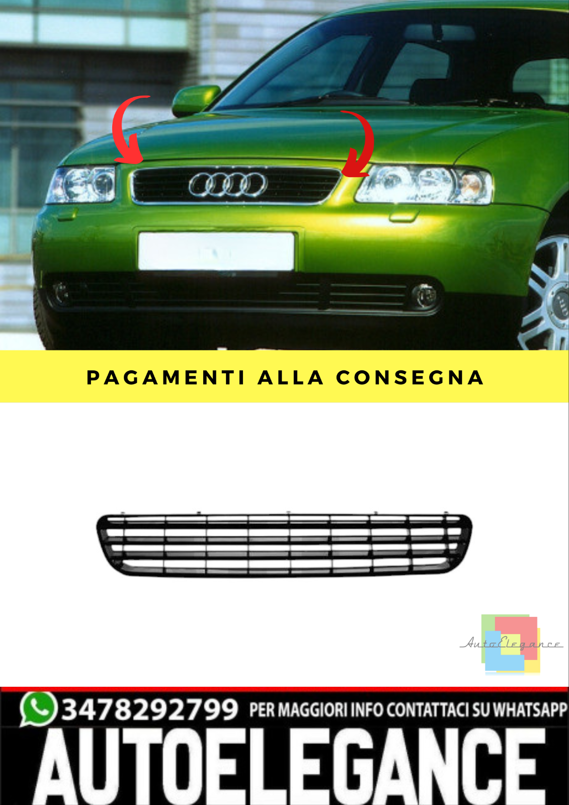 ?GRIGLIE DE RADIATORE ADATTO PER AUDI A3 1996-2003?