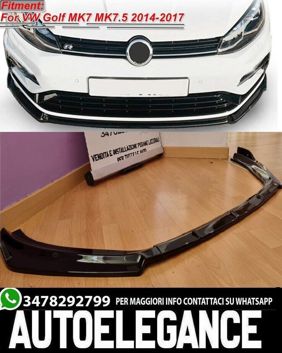 SPLITTER apto para VW GOLF 7 7.5 BAJO PARACHOQUES DELANTERO ABS GTI GTD RLINE 0