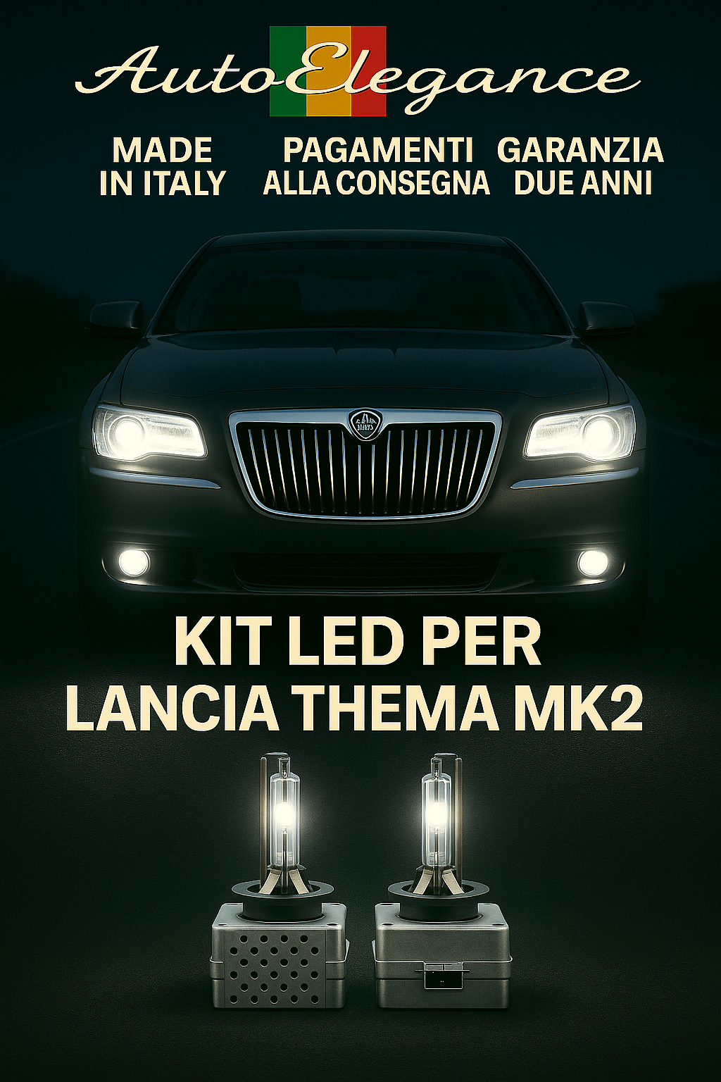 Set LED D3S 6000K Croisement + Feu de Brouillard pour Lancia Thema MK2 Canbus
