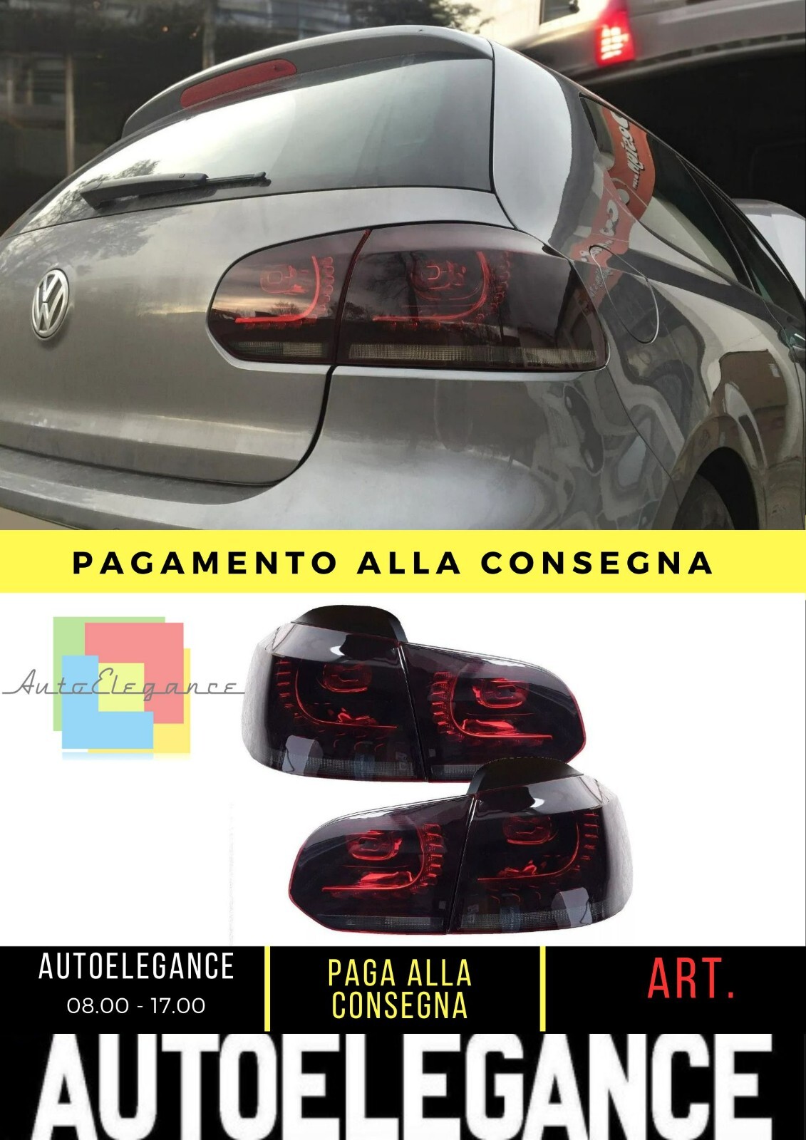 FANALI POSTERIORI LED PER VW GOLF 6 5K ROSSO FUMO ORIGINALI FANALI POSTERIORI