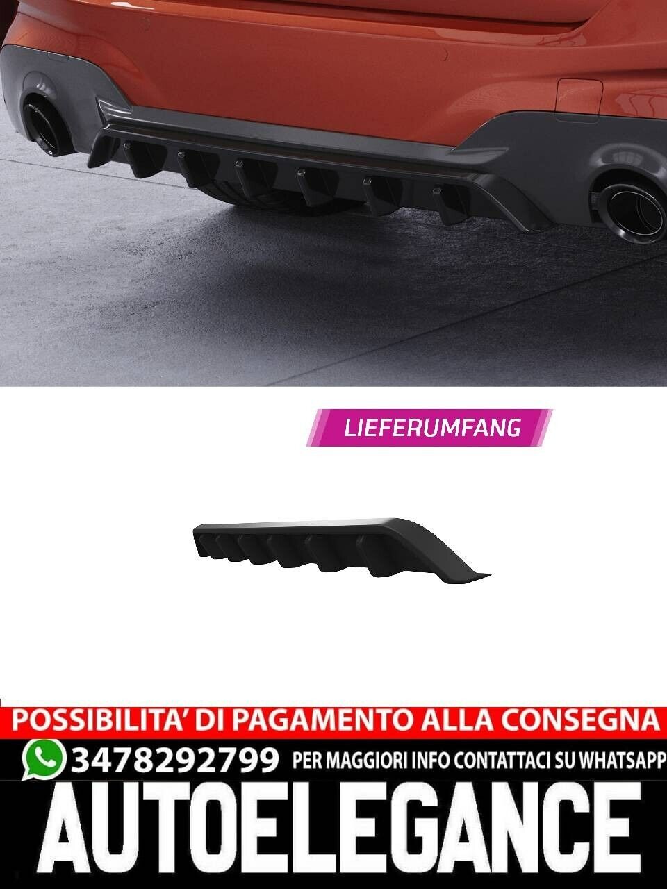 DIFFUSORE adatto per BMW 3er G20 / G21