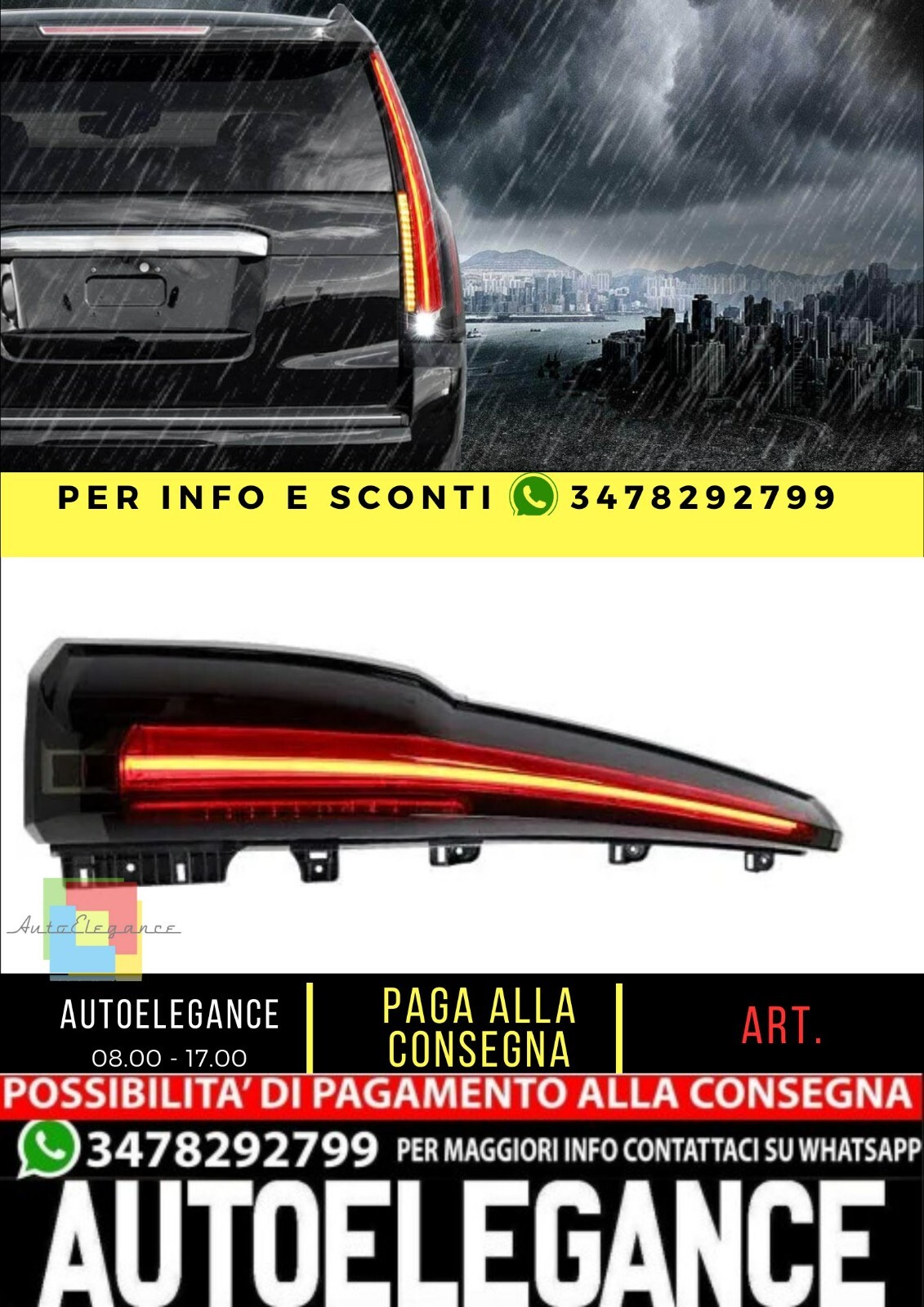 Fanali posteriori per GMC Yukon Denali XL FULL LED 2015-2019 ABS, PMMA