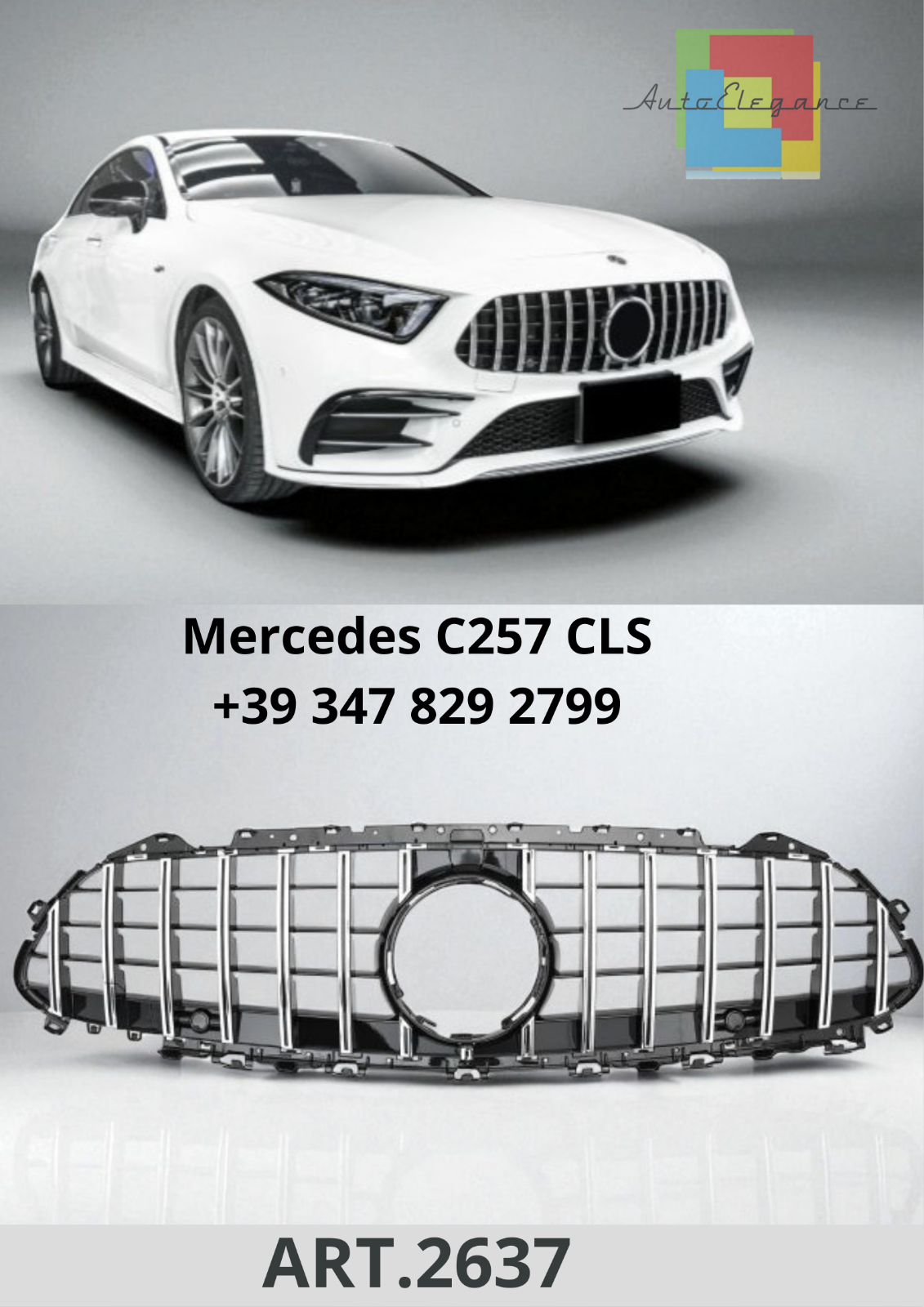 ART.2637 Gitter Sport Panamericana Gt Look f&uuml;r Mercedes C257 CLS