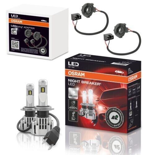 OSRAM Night Breaker H7 LED retrofit lampade + adattatore per VW Scirocco 3