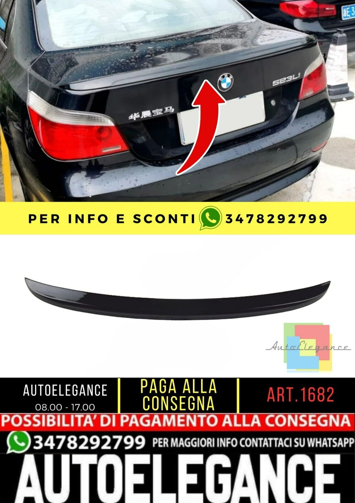 SPOILER adatto per BMW 5 E60 2003-2010