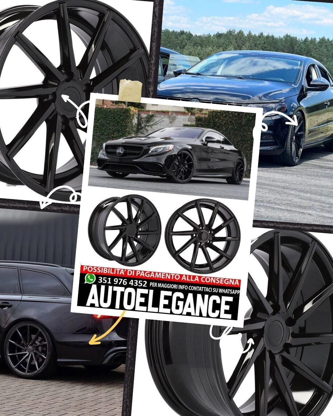 CERCHI CERCHIO IN LEGA 20" Adatto per VW TOYOTA SSANGYONG AUDI MERCEDES BMW