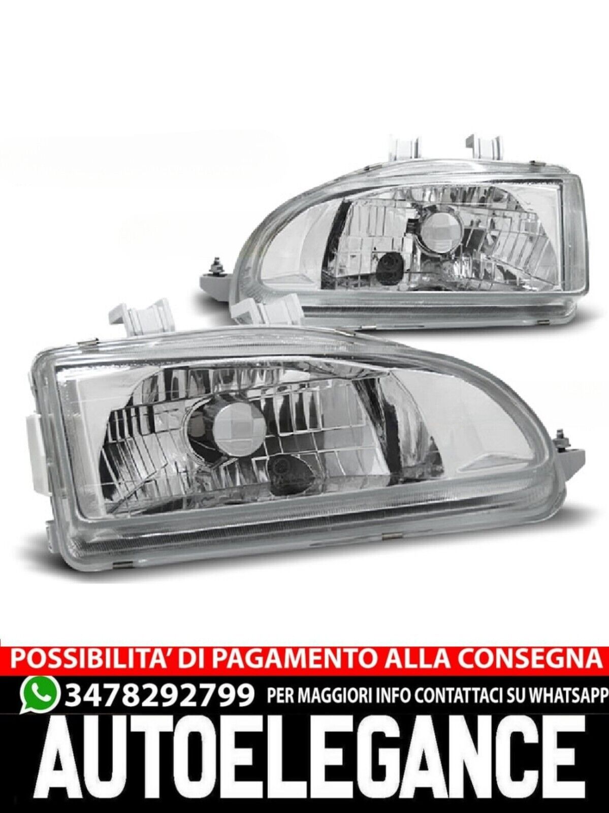 FARI CROMATI ADATTI PER HONDA CIVIC 09.91-08.95 2D/3D
