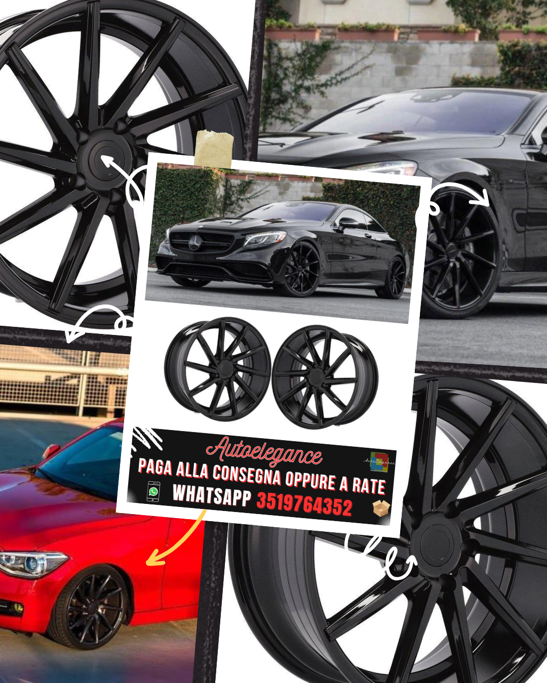 CERCHI CERCHIO IN LEGA 18" Adatto per ALFA ROMEO CITROEN DS FIAT FORD JAGUAR