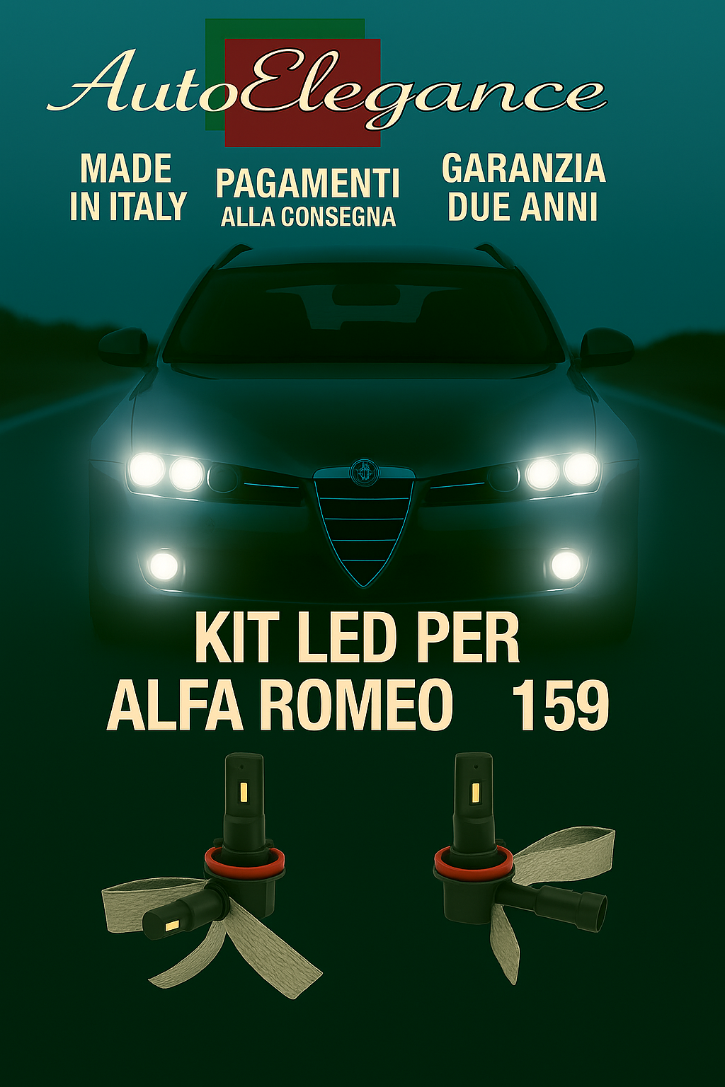 Kit Led H7 Abbaglianti 6000K Para Alfa Romeo 159 | Blanco Canbus