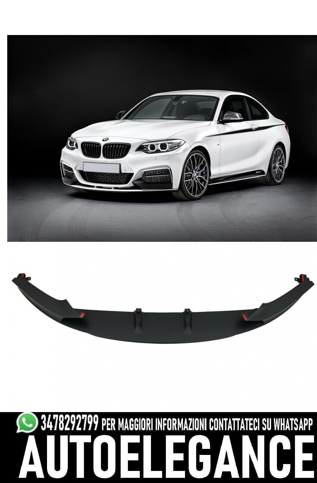 Frontsplitter kompatibel mit BMW 1er F20 F21 (2011&ndash;2014), gl&auml;nzend schwarz