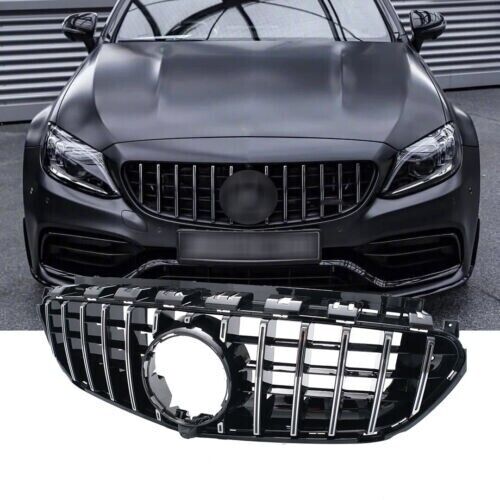 Grille Gt Panamericana Adapt&eacute; pour Mercedes W213 S213 E63 AMG Solo Argent Noir