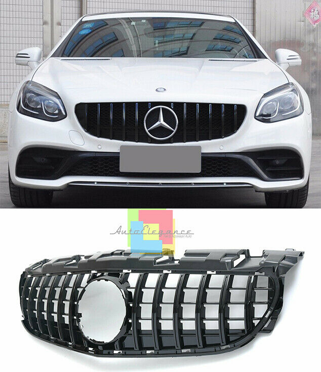 GRIGLIA ANTERIORE MERCEDES R172 SLC 2016-2019 MASCHERINA PROFILI NERI