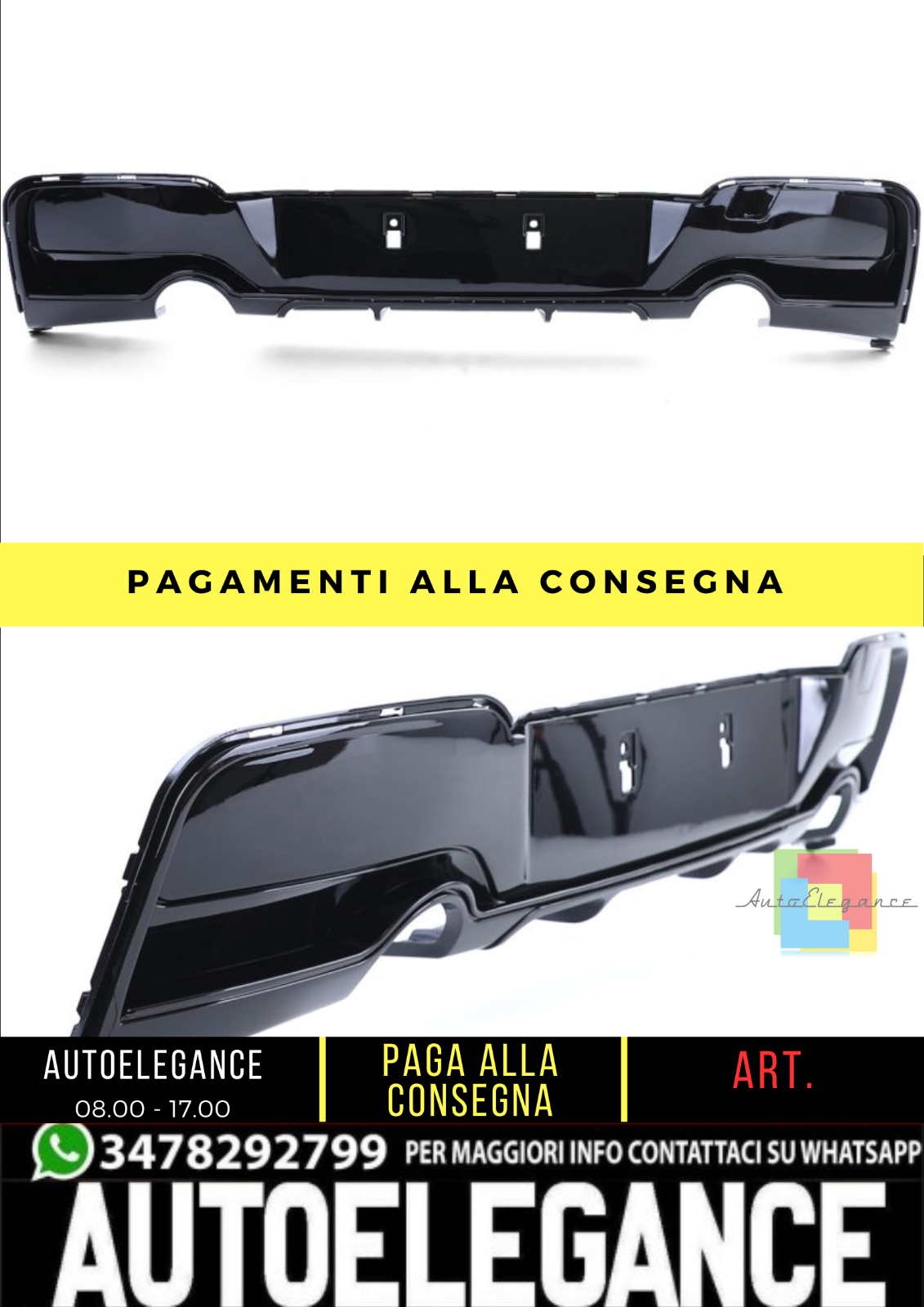 Diffuseur Pare-Chocs 135i M-SPORT Look pour BMW 1 (F20, F21)