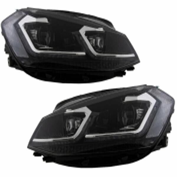 fari a led adatti per vw golf 7.5 vii facelift (2017-up) con luci di svolta dina
