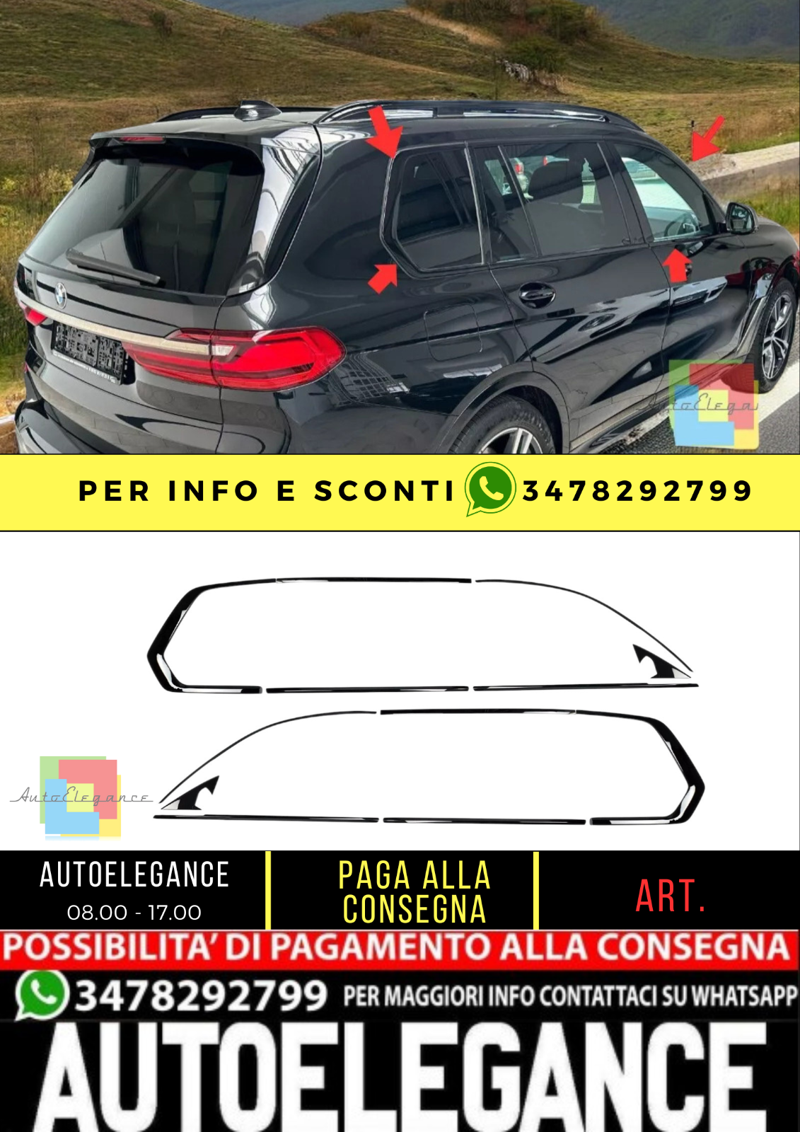 ?Cubiertas De Ventanas Negras Juego De Acabados BMW X7 G07 Desde 2019?