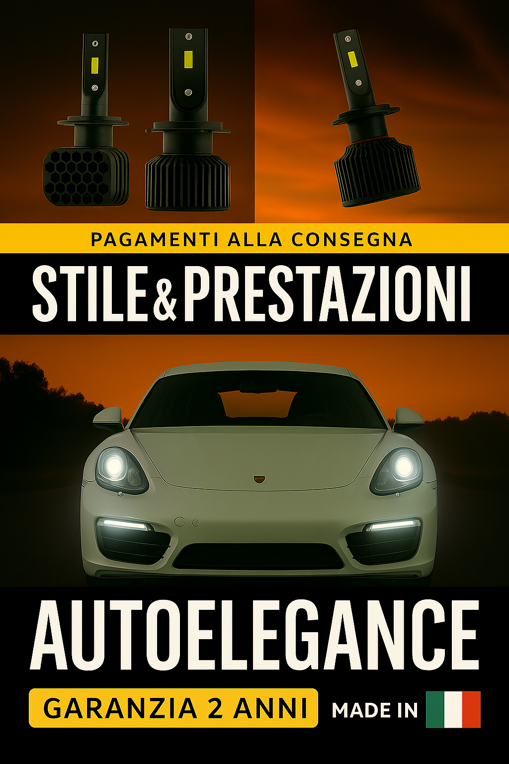 KIT LED D3S 6000K Anabbaglianti per Porsche Cayman 981 | Bianco Freddo