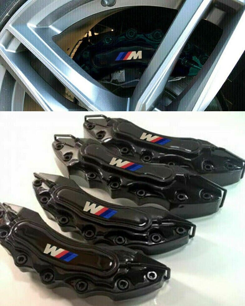 CACHES ETRIERS DE FREIN AVANT et ARRIERE NOIR BMW 4x LOOK M/M SPORT -2
