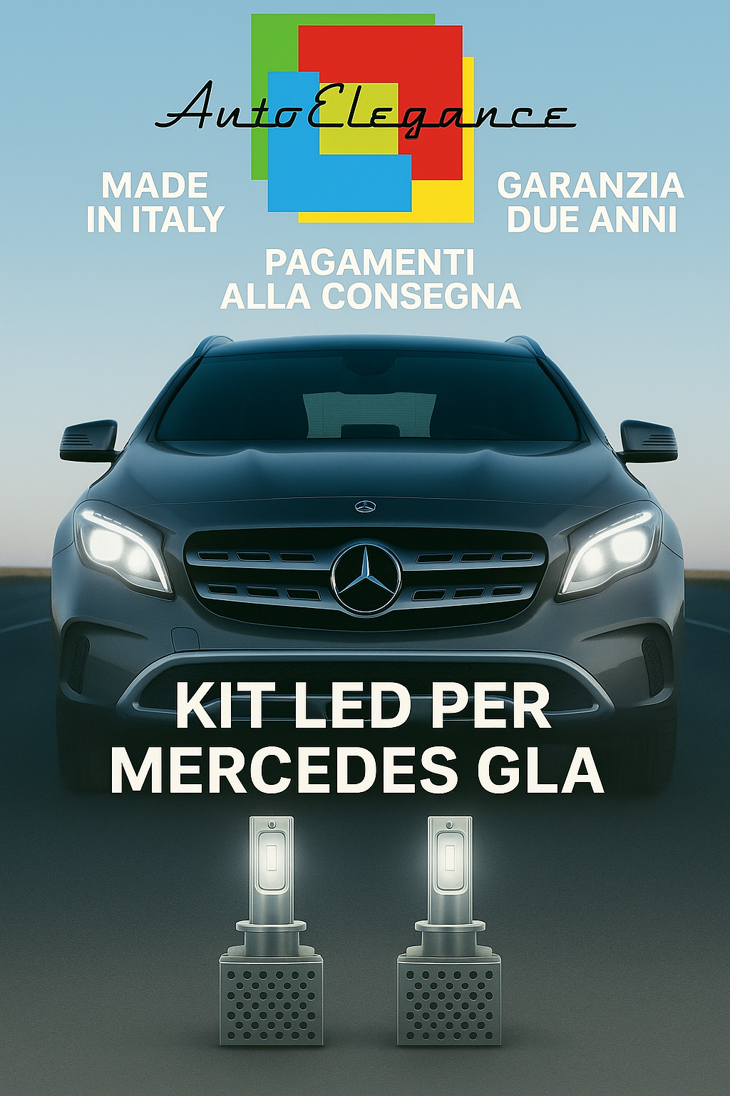 KIT LED D3S 6000K BIANCO CANBUS Anabbaglianti per Mercedes GLA