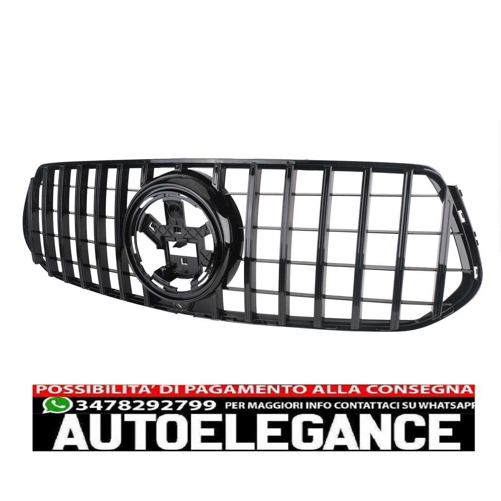 Rejilla Panamericana Apta Para Mercedes GLE W167 C167 V167 AMG Negra